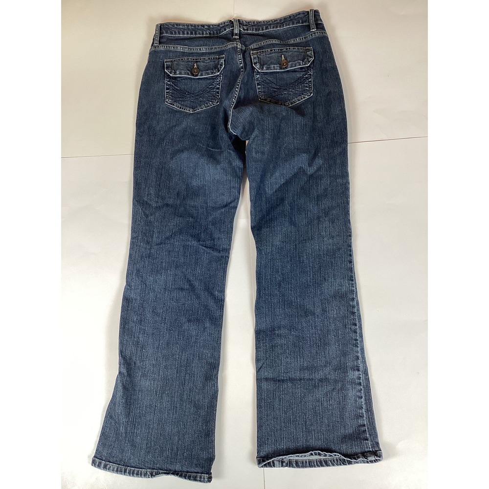 Lee Jeans Womens 12 Petite Lower On The Waist Blue Denim Stretch Pants Casual - Picture 6 of 8